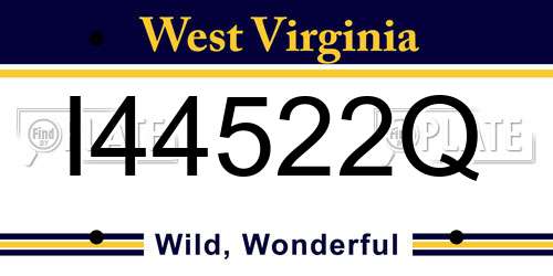 I44522Q West Virginia License Plate
