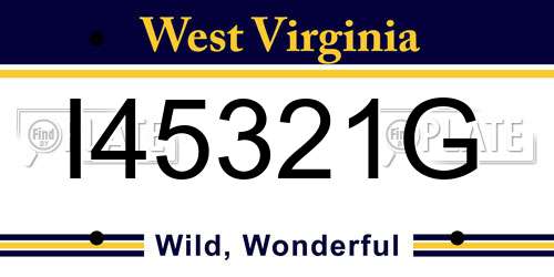 I45321G West Virginia License Plate