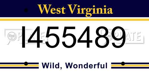 I455489 West Virginia License Plate