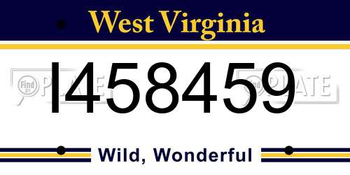 I458459 West Virginia License Plate