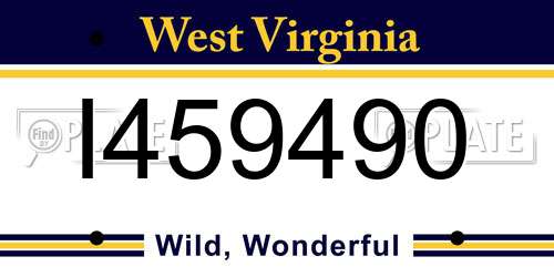 I459490 West Virginia License Plate
