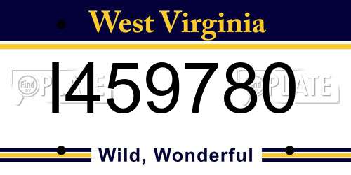 I459780 West Virginia License Plate