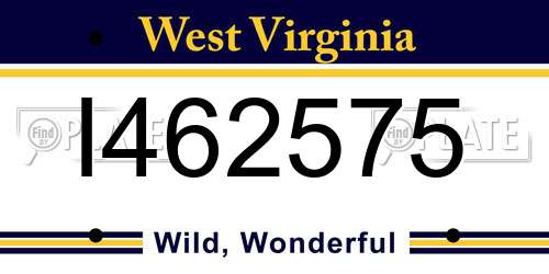 I462575 West Virginia License Plate