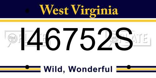 I46752S West Virginia License Plate