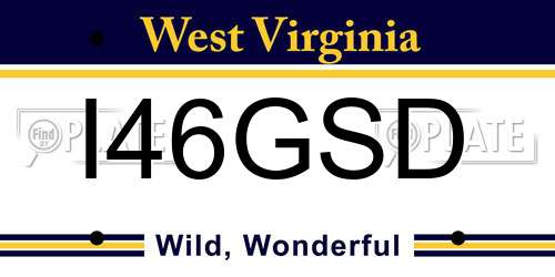 I46GSD West Virginia License Plate