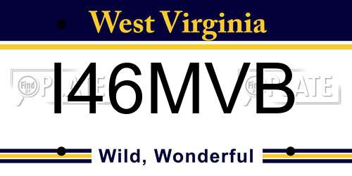I46MVB West Virginia License Plate