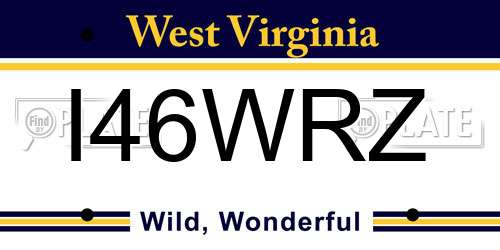 I46WRZ West Virginia License Plate