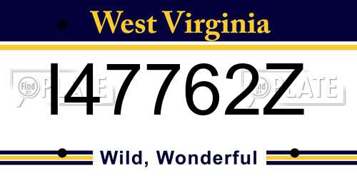 I47762Z West Virginia License Plate
