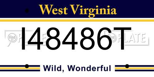 I48486T West Virginia License Plate