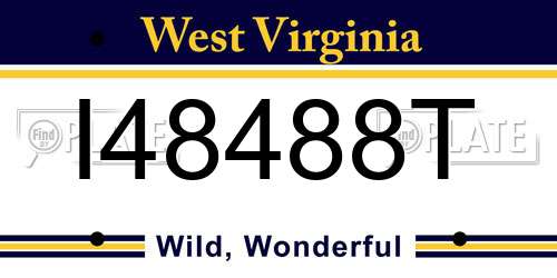 I48488T West Virginia License Plate