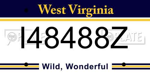 I48488Z West Virginia License Plate