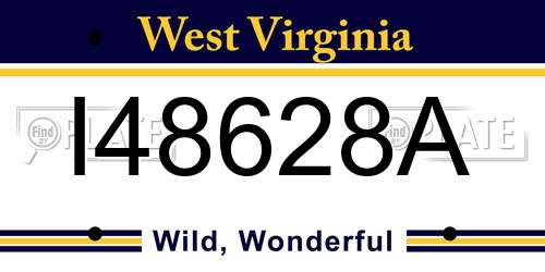 I48628A West Virginia License Plate