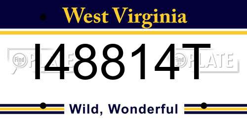 I48814T West Virginia License Plate