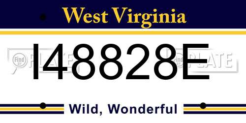 I48828E West Virginia License Plate