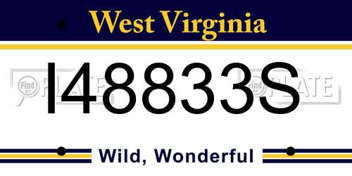 I48833S West Virginia License Plate