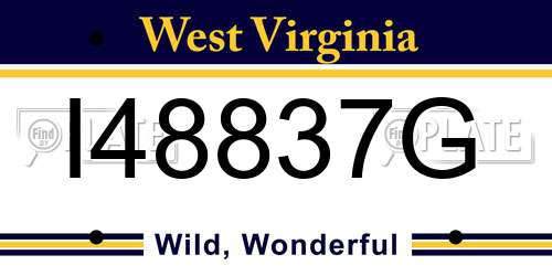 I48837G West Virginia License Plate