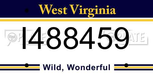 I488459 West Virginia License Plate