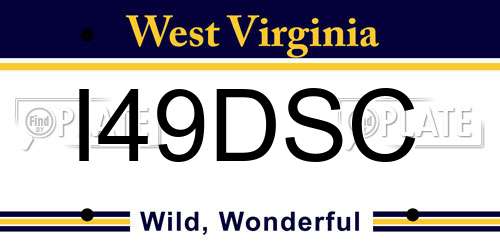 I49DSC West Virginia License Plate