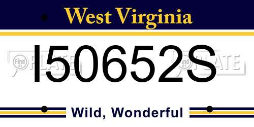 I50652S West Virginia License Plate