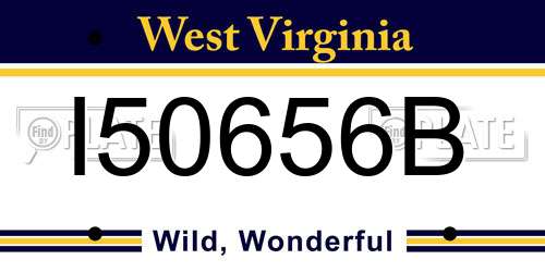 I50656B West Virginia License Plate