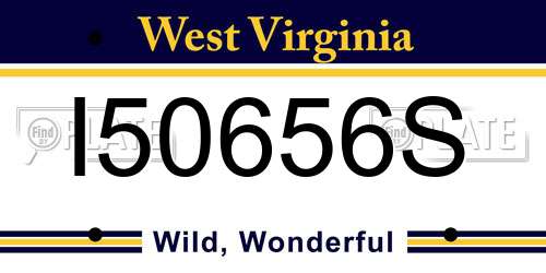 I50656S West Virginia License Plate