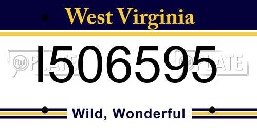 I506595 West Virginia License Plate