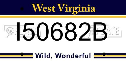 I50682B West Virginia License Plate