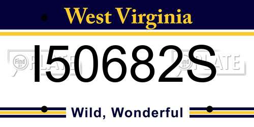 I50682S West Virginia License Plate