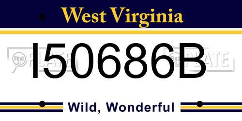 I50686B West Virginia License Plate