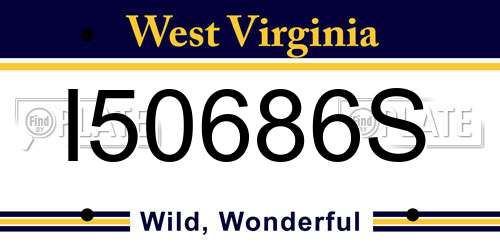 I50686S West Virginia License Plate