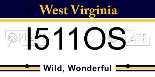 I511OS West Virginia License Plate