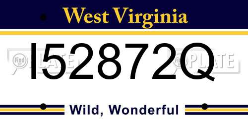 I52872Q West Virginia License Plate