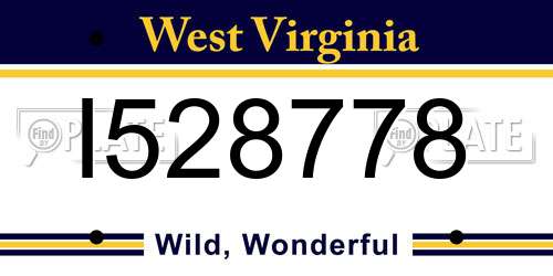 I528778 West Virginia License Plate