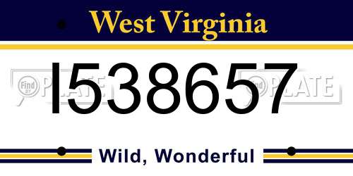 I538657 West Virginia License Plate