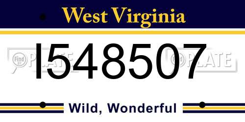 I548507 West Virginia License Plate