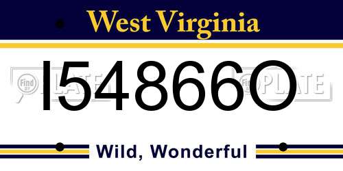 I54866O West Virginia License Plate