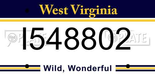 I548802 West Virginia License Plate