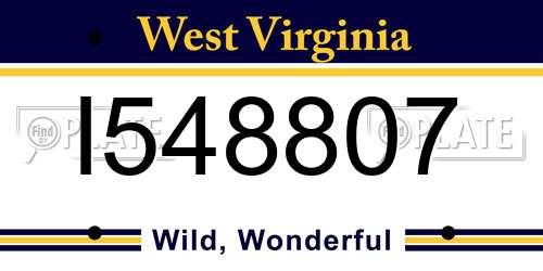 I548807 West Virginia License Plate