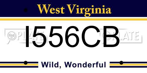 I556CB West Virginia License Plate
