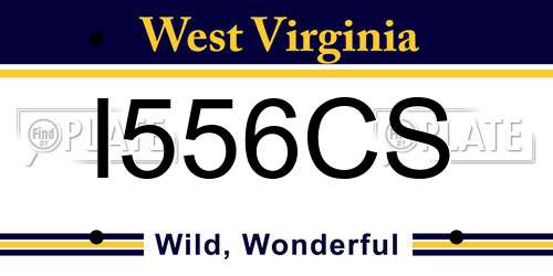 I556CS West Virginia License Plate