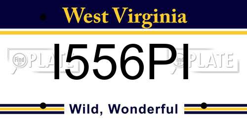 I556PI West Virginia License Plate