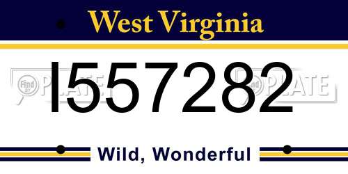 I557282 West Virginia License Plate