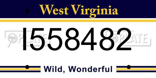 I558482 West Virginia License Plate