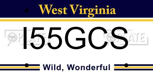 I55GCS West Virginia License Plate