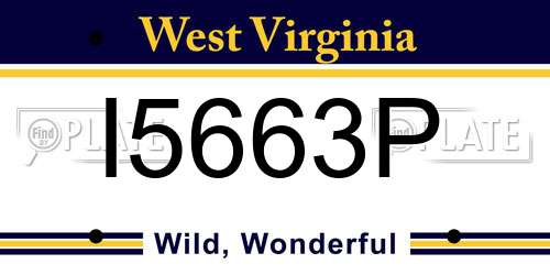 I5663P West Virginia License Plate