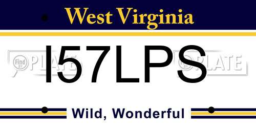 I57LPS West Virginia License Plate