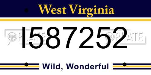 I587252 West Virginia License Plate