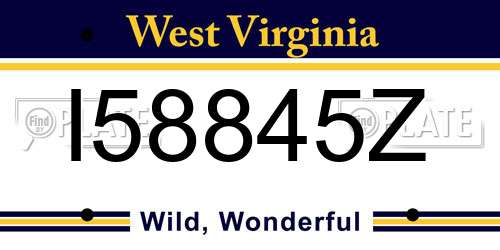 I58845Z West Virginia License Plate