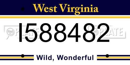 I588482 West Virginia License Plate
