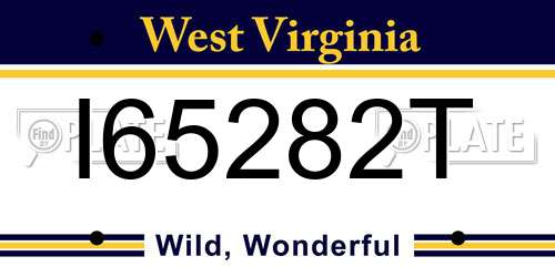 I65282T West Virginia License Plate
